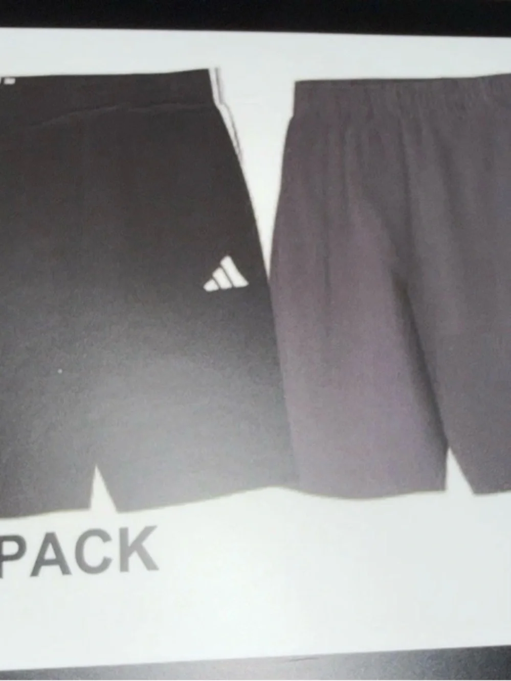 Adidas NWT Youth 2-Pack Shorts Size XL (18/20)  Athletic Black/Gray-001*